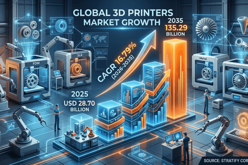 Global 3D Printers Market Size, Trends, Forecast & Industry Outlook 2033