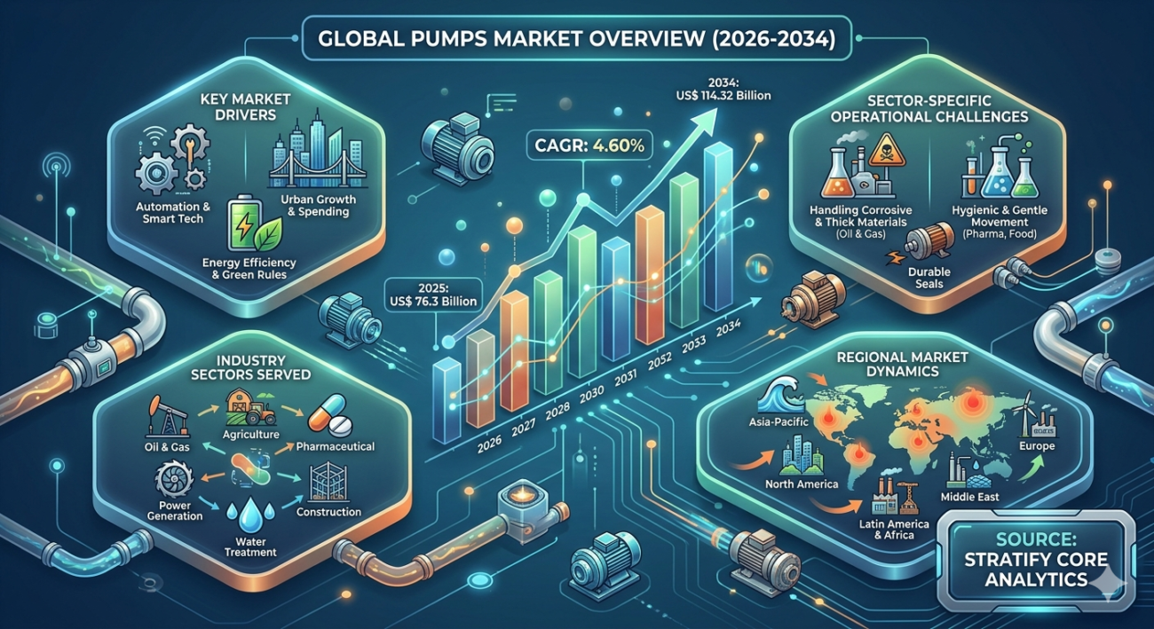 Global Pumps Market Overview (2026-2034)